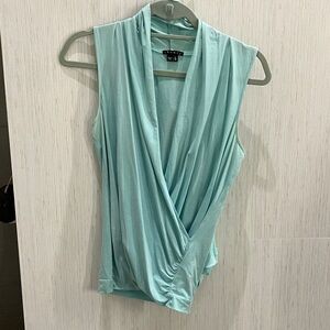 Theory Turquoise Tank Top w/ Built in Camisoule